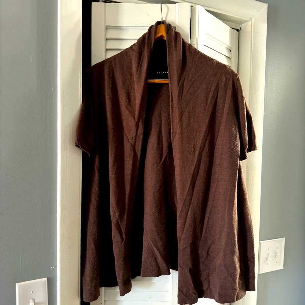Short Sleeved Knit Cardigan, M